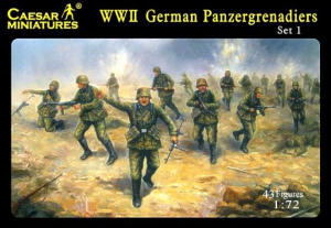  Caesar Miniatures 1/72 German Panzergrenadiers Model Figures 