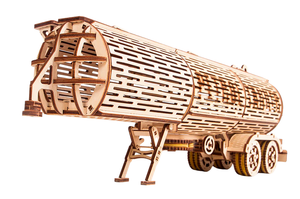 Wood Trick Tank Trailer for Big Rig 3D Wooden Model Kit Wood Trick Tank Trailer for Big Rig 3D Wooden Model Kit