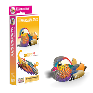 Eugy 96 Mandarin Duck Card 3D Puzzle   Eugy 96 Mandarin Duck Card 3D Puzzle