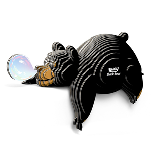  Eugy 81 Black Bear Card 3D Puzzle 