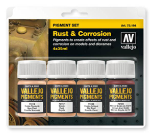  Vallejo Pigments Set - Rust & Corrosion 