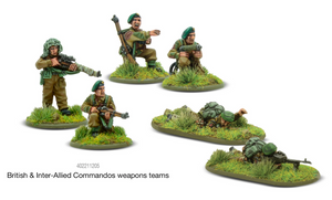  Warlord Games 28mm Bolt Action British & Inter-Allied Commandos Weapons Teams 