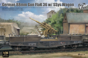 Border Models 1/35 88mm FlaK 36 on SSys Railway Wagon   Border Models 1/35 88mm FlaK 36 on SSys Railway Wagon