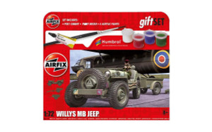  Airfix 1/72 Willys MB Jeep Starter Set 