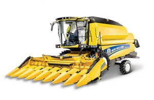 Burago 10cm New Holland Tc5.90 Combine Harvester With Corn Header 