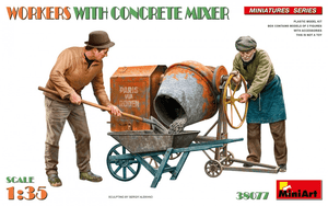 MiniArt 1/35 Workers with Concrete Mixer   MiniArt 1/35 Workers with Concrete Mixer