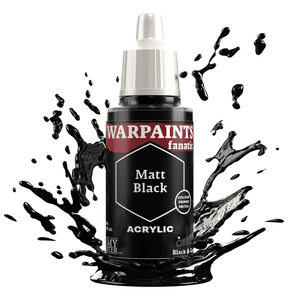 Army Painter Warpaints Fanatic 3001 18ml Matt Black Acrylic Paint Army Painter Warpaints Fanatic 3001 18ml Matt Black Acrylic Paint