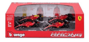 Burago 1/43 F1 Ferrari 4 pack Charles Leclerc Highlights Set Diecast Model   Burago 1/43 F1 Ferrari 4 pack Charles Leclerc Highlights Set Diecast Model