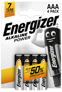 Energizer Alkaline Power AAA LR03 Alkaline Batteries (4 Pack) Energizer Alkaline Power AAA LR03 Alkaline Batteries (4 Pack)
