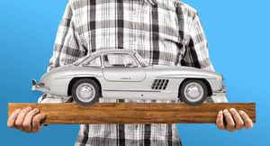 IXO 1/8 Mercedes-Benz 300 SL (Silver) Diecast Model Kit IXO 1/8 Mercedes-Benz 300 SL (Silver) Diecast Model Kit
