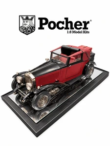  Pocher 1/8 1932 Rolls Royce Phantom II Sedanca Coupe Maroon And Black Ready Assembled 