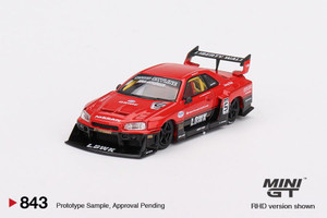 Mini GT 1/64 Nissan LB-ER34 Super Silhouette SKYLINE Red/Black Mini GT 1/64 Nissan LB-ER34 Super Silhouette SKYLINE Red/Black