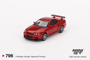 Mini GT 1/64 Nissan Skyline GT-R (R34) V-Spec Active Red (RHD) Mini GT 1/64 Nissan Skyline GT-R (R34) V-Spec Active Red (RHD)