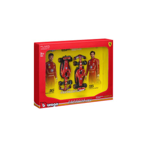  Burago 1/43 F1 Ferrari SF-24 2024 Two Pack - Leclerc and Sainz 