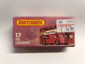 Matchbox MB17 1-75 Series Daimler Fleetline DMS London Bus 'The Londoner' Diecast Model