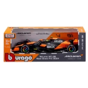Burago 1/24 F1 Mclaren Tyre Changing Racing Car (2024) Norris Playset