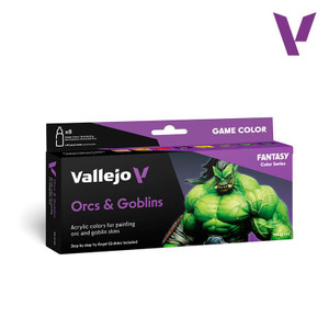  Vallejo Game Color Set - Orcs & Goblins 