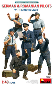 MiniArt 1/48 Pilots, German and Romanian w/ Ground Crew
