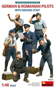  MiniArt 1/48 Pilots, German and Romanian w/ Ground Crew 