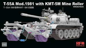 Rye Field Models 1/35 T-55A Model 1981 with KMT-5M Mine Roller