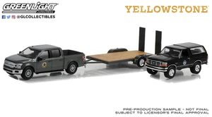 Greenlight 1/64 Yellowstone (2018-TV Series) 2018 Ford F-150 w/ Ford Bronco on Flatbed