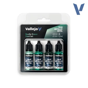 Vallejo True Metallic Metal TMM Paint Set - Beetle Green