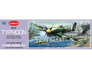 Guillow 1/28 Hawker Typhoon 1B Balsa Model Kit Guillow 1/28 Hawker Typhoon 1B Balsa Model Kit