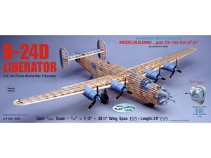  Guillow 1/28 Consolidated B-24D Liberator Balsa Model Kit 