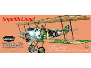  Guillow 1/12 Sopwith Camel Balsa Model Kit 