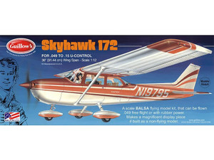  Guillow 1/12 Cessna Skyhawk 172 Balsa Model Kit 