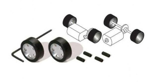  Scalextric Classic PK 2 Hubs & Silicon Tyres 