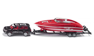 Siku 1/55 Car with Motorboat Diecast Model