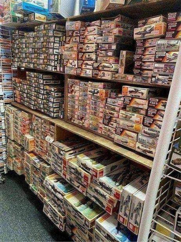 Huge Collection of Vintage Aircraft Model Kits, Books, Magazines and Decals