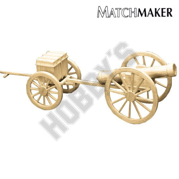  Matchmaker Cannon and Limber Matchstick Model 