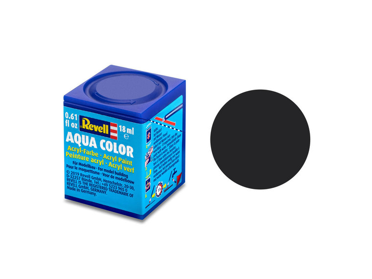  Revell 18ml 06 Matt Tar Black Acrylic Paint 