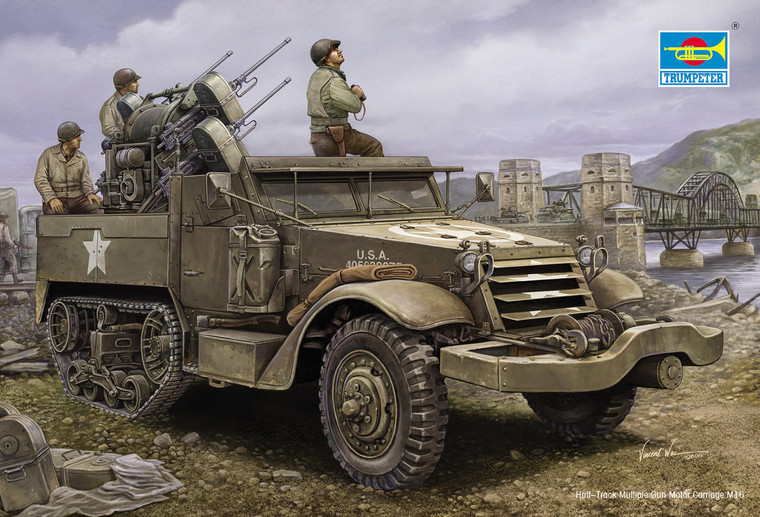 Trumpeter 1/16 M16 Half Track Motor Carriage 