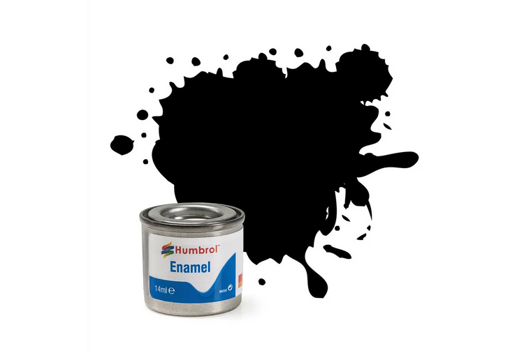  Humbrol 33 14ml Enamel Matt Black Paint Tinlet 