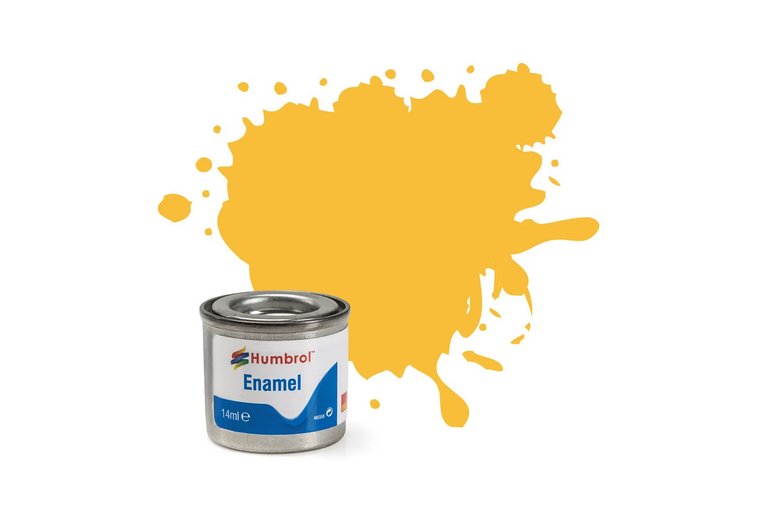  Humbrol 24 14ml Enamel Matt Trainer Yellow Paint Tinlet 