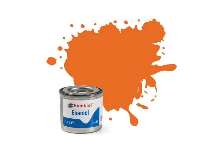  Humbrol 18 14ml Enamel Gloss Orange Paint Tinlet 
