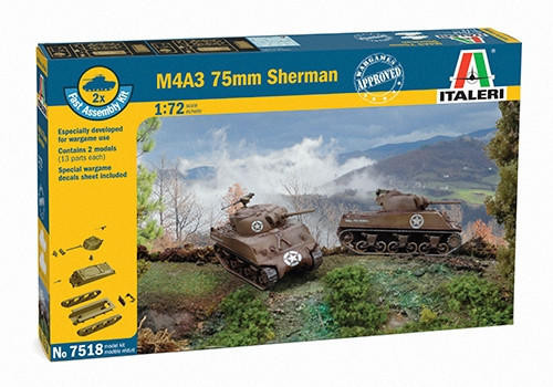  Italeri 1/72 M4A3 Sherman 