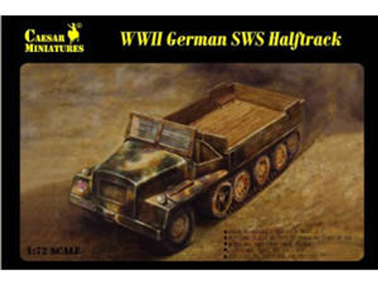  Caesar Miniatures 1/72 WWII German SWS Half-Track Model Kit 