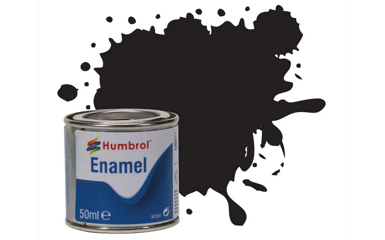  Humbrol 33 50ml Enamel Matt Black Paint Tinlet 