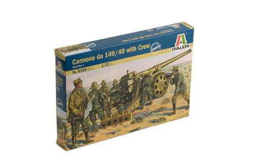  Italeri 1/72 Italian Cannon 149/40 with Crew Model Figures 
