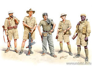  Master Box 1/35 Battles in North Africa Kit 3 Model Figures 