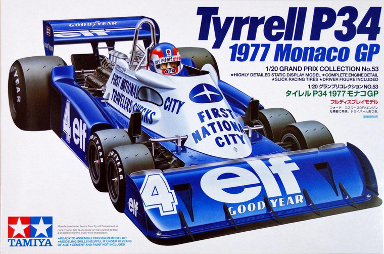  Tamiya 1/20 Tyrrell P34 Monaco 1977 Model Kit 
