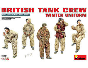  MiniArt 1/35 British Tank Crew Winter Uniform Model Figures 