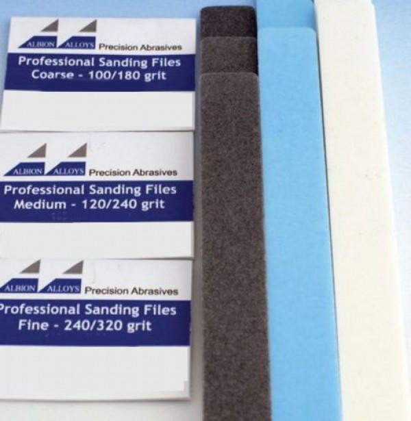  Albion Alloys Professional Sanding Files Medium 120/240 Grit 