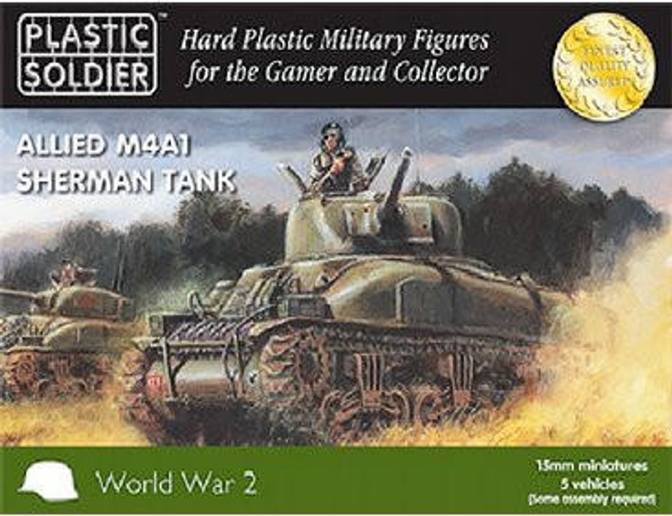  Plastic Soldier Company 15mm Allied M4A1 75mm Sherman Tank 