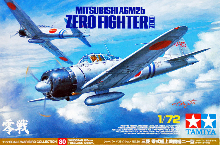  Tamiya 1/72 Mitsubishi A6M2b Zero (Zeke) 