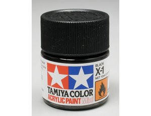  Tamiya Mini X-01 Gloss Black 10ml Acrylic Paint 